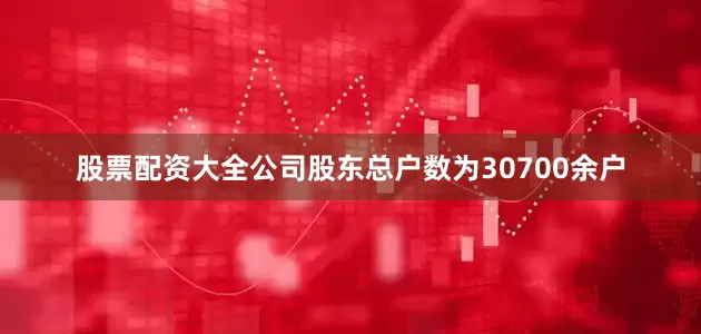 股票配资大全公司股东总户数为30700余户